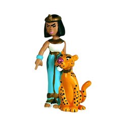 Asterix & Obelix Figur: Kleopatra mit Leopard (Plastoy)