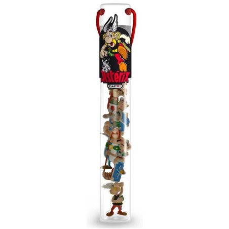 Asterix Figurine: Tube Asterix fight with 7 Mini-figurines