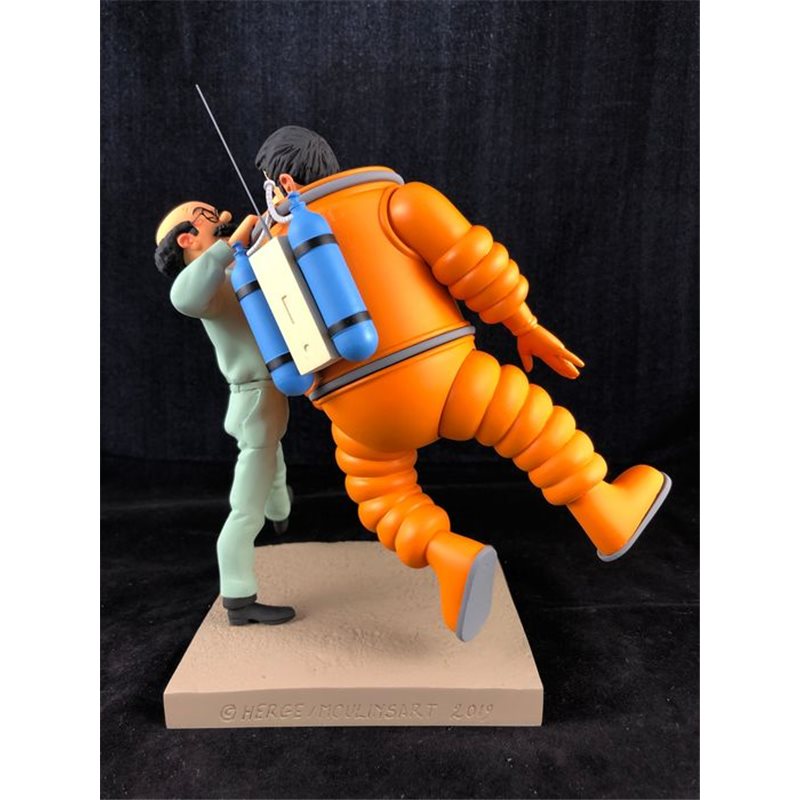 TINTIN HADDOCK ET TOURNESOL LUNE FIGURINE MOULINSART FARIBOLES 44024 -  Album BD