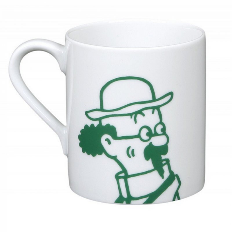 Tim und Struppi Tasse: Professor Bienlein Portrait Porzellan Tasse für Kaffe & Tee (Moulinsart 47978)