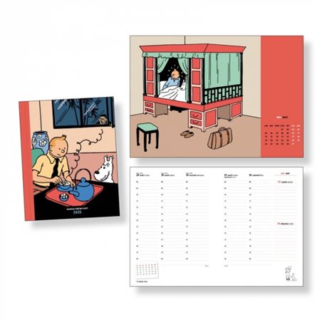 Tim und Struppi Kalender: Großer Terminkalender 2025, 15x21 cm (Moulinsart 24489)