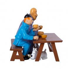 Tintin Figurine: Collectible Tintin and Snowy, the lunch scene (Moulinsart 29264)