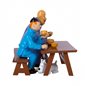 Tintin Figurine: Collectible Tintin and Snowy, the lunch scene (Moulinsart 29264)